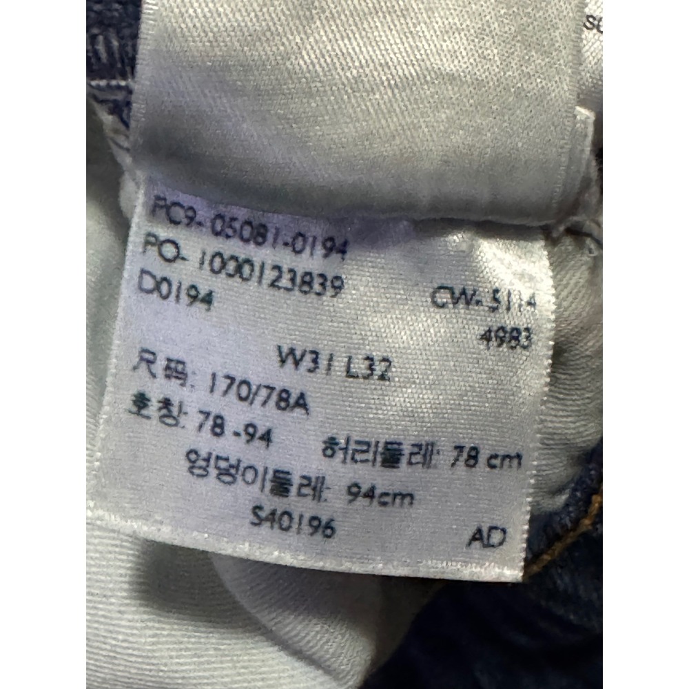 Levi's Made Crafted Tack Slim Dark Wash Denim Jeans Men's W31 L32 Blue Tab - Picture 4 of 8